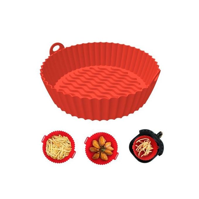 Silicone Pot For Air Fryer, Non-Stick Silicone Coating Silicone Pot For Air Fryer, Non-Stick Silicone Coating