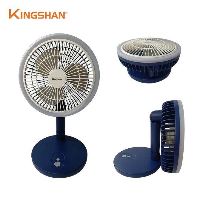 Ventilateur de bureaux ajustable rechargeable avec lampe et câble de charge Ventilateur de bureaux ajustable rechargeable avec lampe et câble de charge