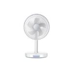 Ventilateur de sol télescopique rechargeable avec câble de charge