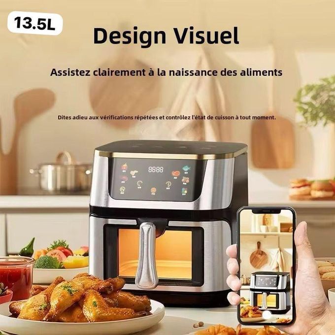 White Label Friteuse à air électrique multi-cuiseur, Technologie avancée 13.5LITRES White Label Friteuse à air électrique multi-cuiseur, Technologie avancée 13.5LITRES