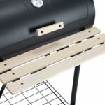 Barbecue Fumoir Charbon | Thermomètre & Cheminée | avec Étagères – Noir - Lenox Dakar Sénégal
