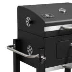Barbecue – Fumoir Portable de Jardin avec Thermomètre et Roulettes – Image 12