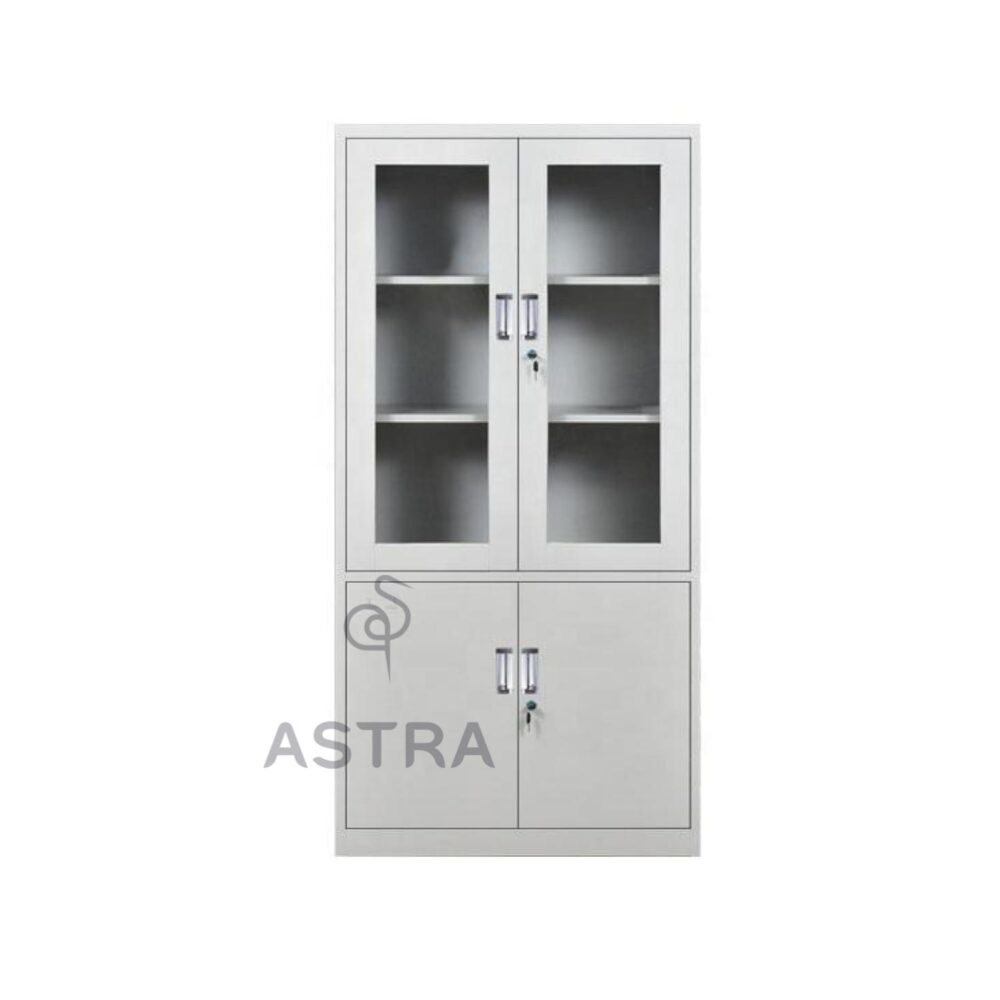 Armoire de Rangement Metal Semi-Vitré